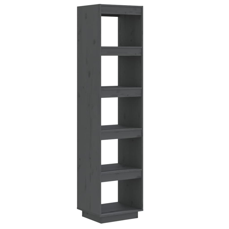 Boekenkast/kamerscherm 40x35x167 cm massief grenenhout grijs MeubelReus