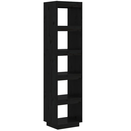 Boekenkast/kamerscherm 40x35x167 cm massief grenenhout zwart MeubelReus