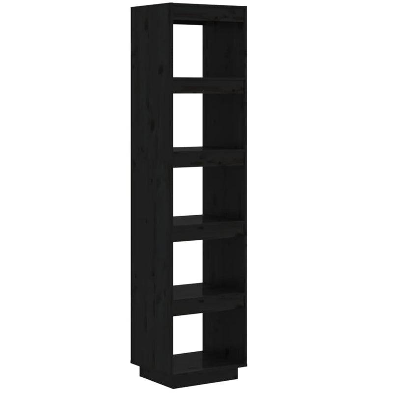 Boekenkast/kamerscherm 40x35x167 cm massief grenenhout zwart MeubelReus