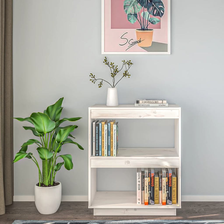 Boekenkast 60x35x71 cm massief grenenhout wit MeubelReus