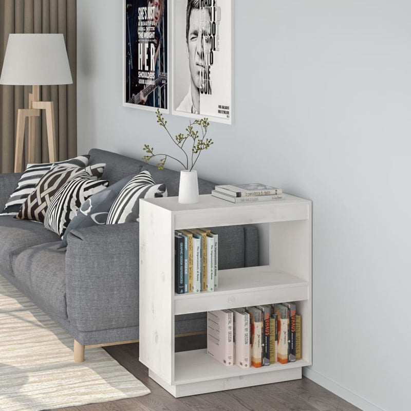Boekenkast 60x35x71 cm massief grenenhout wit MeubelReus