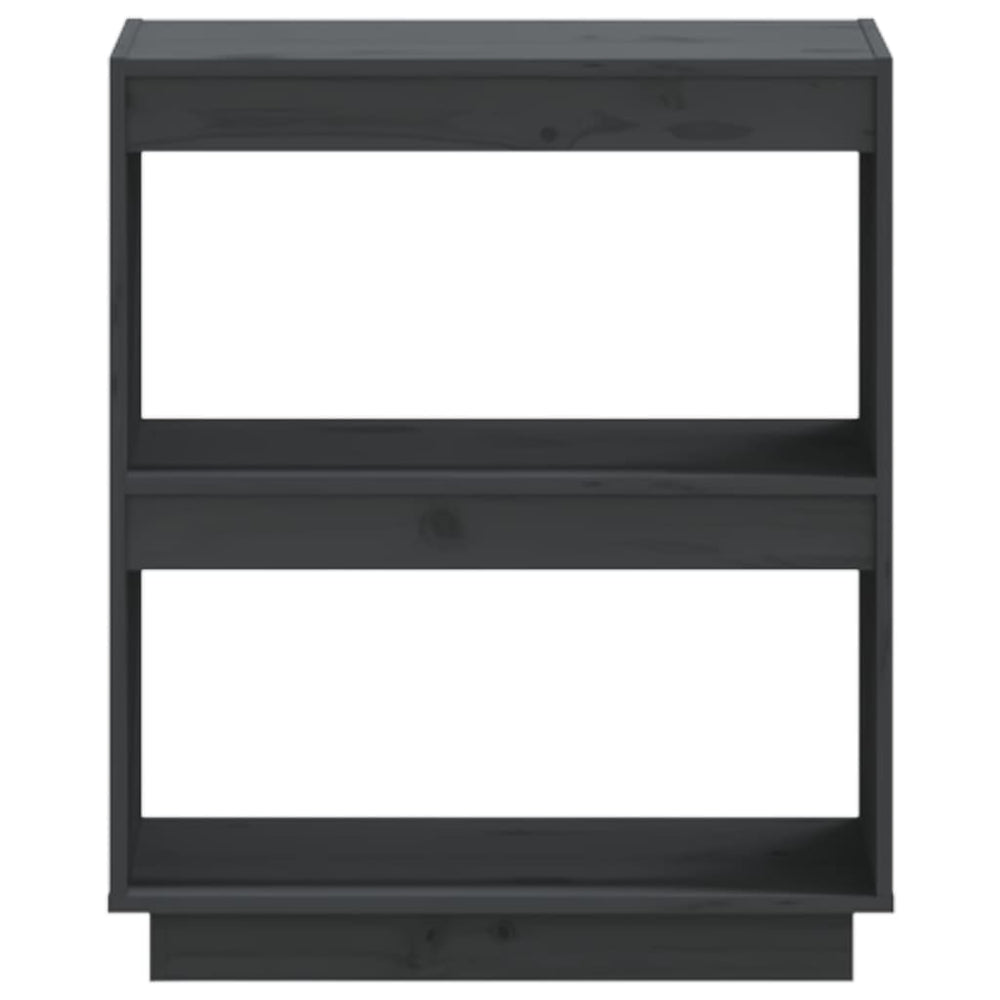 Boekenkast 60x35x71 cm massief grenenhout grijs MeubelReus