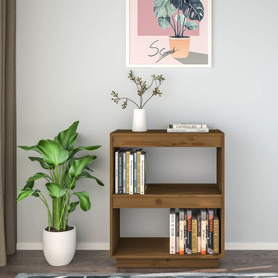 Boekenkast 60x35x71 cm massief grenenhout honingbruin MeubelReus