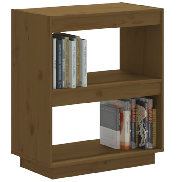 Boekenkast 60x35x71 cm massief grenenhout honingbruin MeubelReus