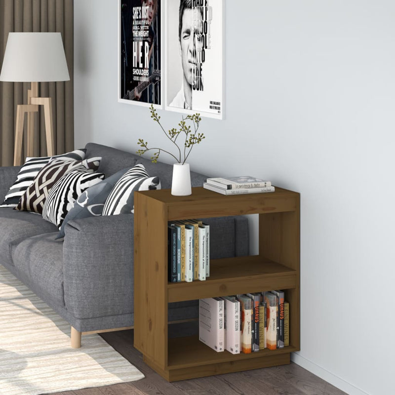 Boekenkast 60x35x71 cm massief grenenhout honingbruin MeubelReus