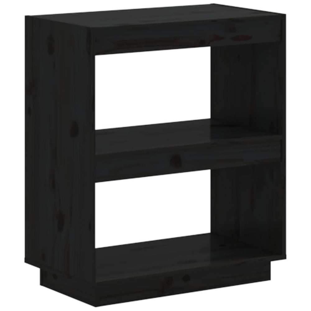 Boekenkast 60x35x71 cm massief grenenhout zwart MeubelReus