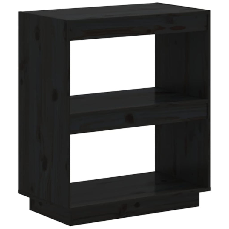 Boekenkast 60x35x71 cm massief grenenhout zwart MeubelReus