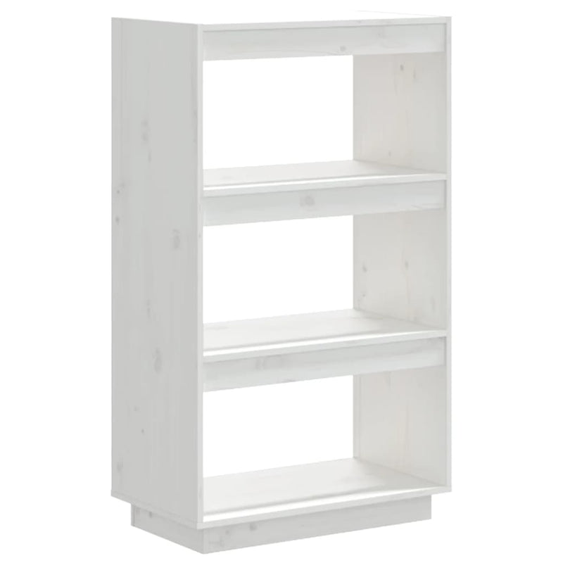 Boekenkast/kamerscherm 60x35x103 cm massief grenenhout wit MeubelReus