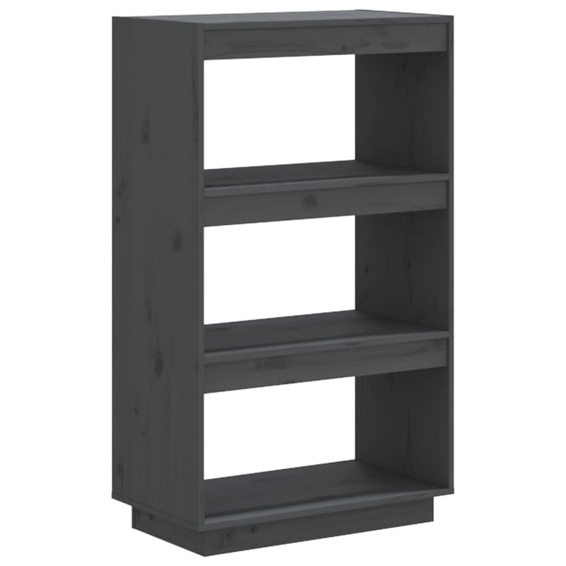 Boekenkast/kamerscherm 60x35x103 cm massief grenenhout grijs MeubelReus