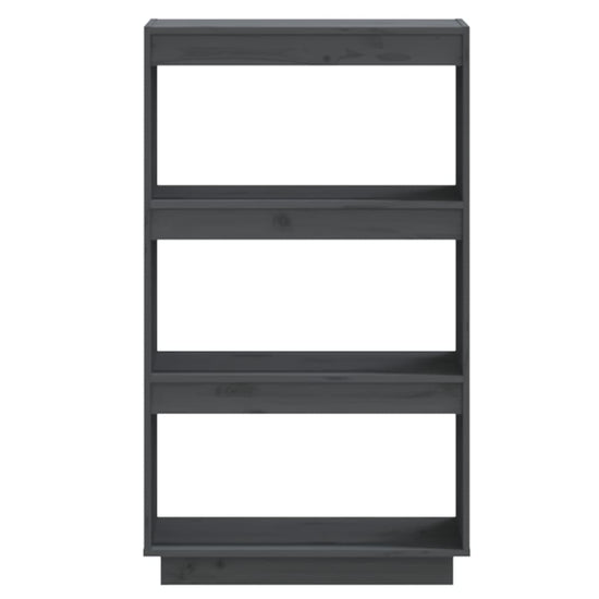 Boekenkast/kamerscherm 60x35x103 cm massief grenenhout grijs MeubelReus