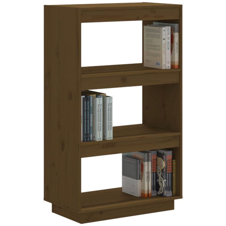 Boekenkast/kamerscherm 60x35x103 cm grenenhout honingbruin MeubelReus