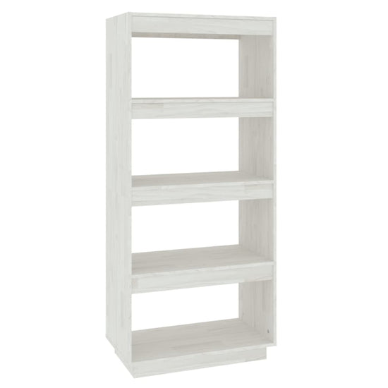 Boekenkast/kamerscherm 60x35x135 cm massief grenenhout wit MeubelReus