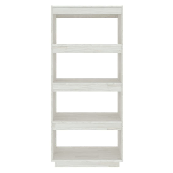 Boekenkast/kamerscherm 60x35x135 cm massief grenenhout wit MeubelReus
