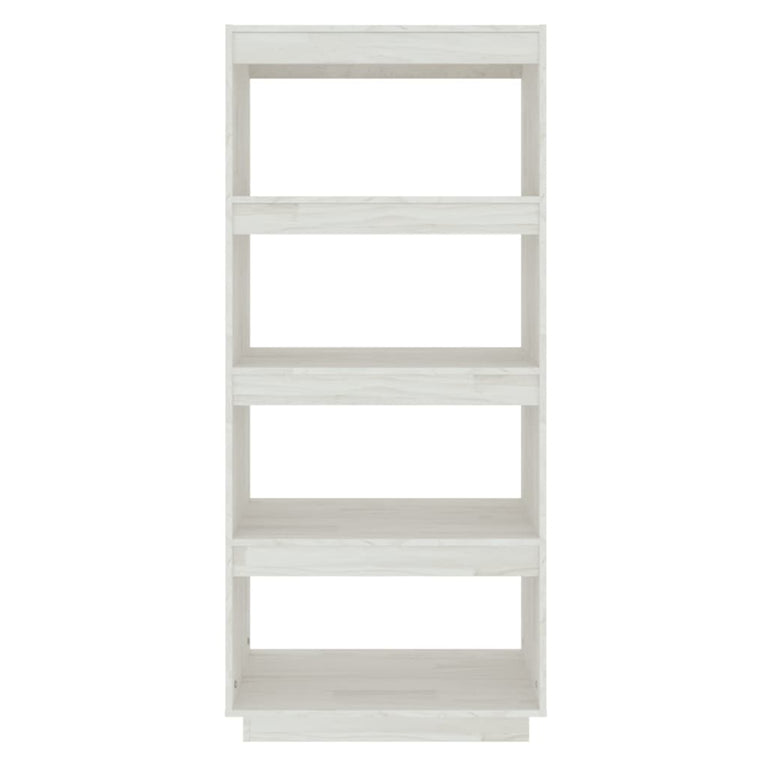 Boekenkast/kamerscherm 60x35x135 cm massief grenenhout wit MeubelReus