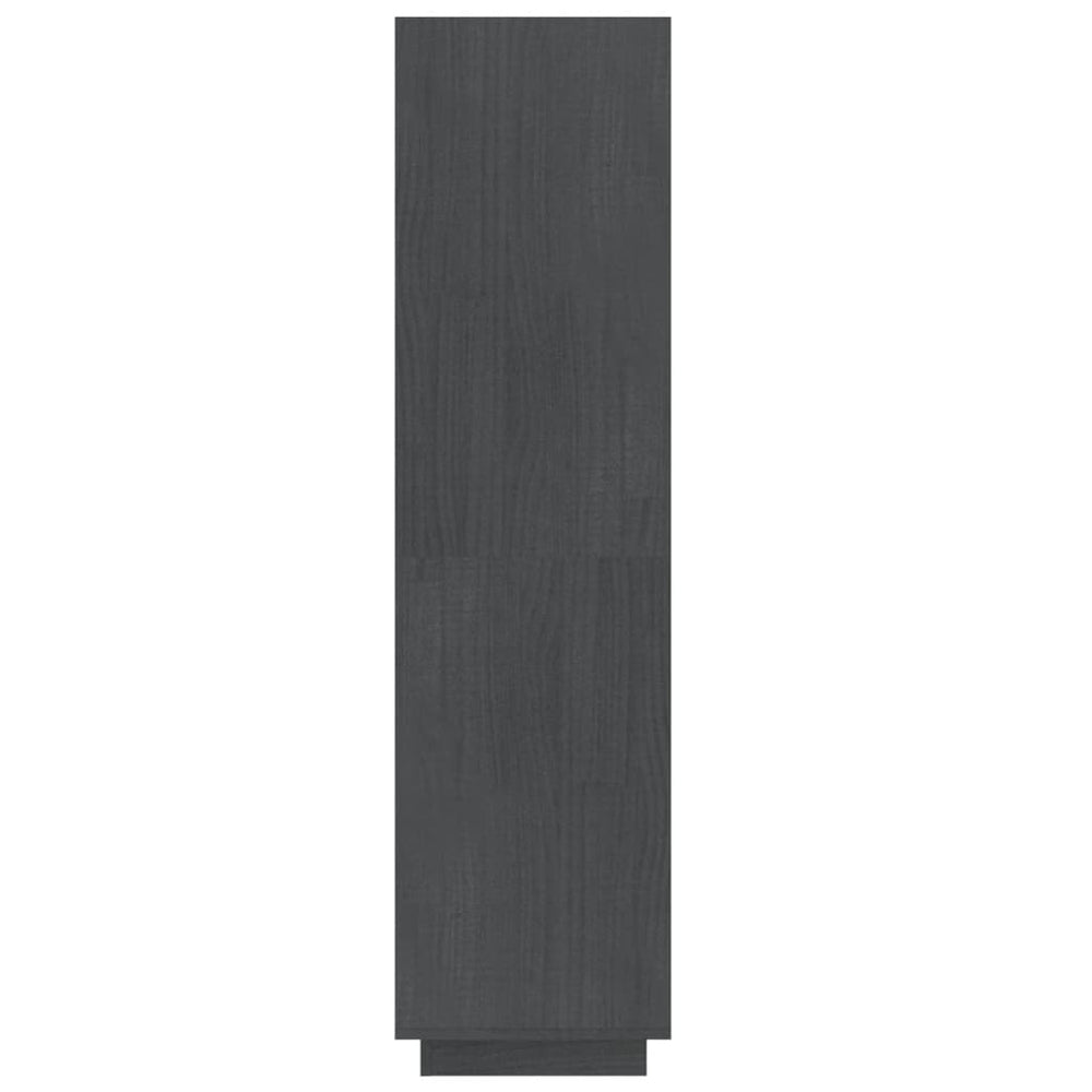 Boekenkast/kamerscherm 60x35x135 cm massief grenenhout grijs MeubelReus