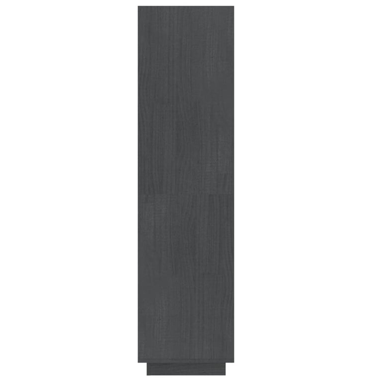Boekenkast/kamerscherm 60x35x135 cm massief grenenhout grijs MeubelReus