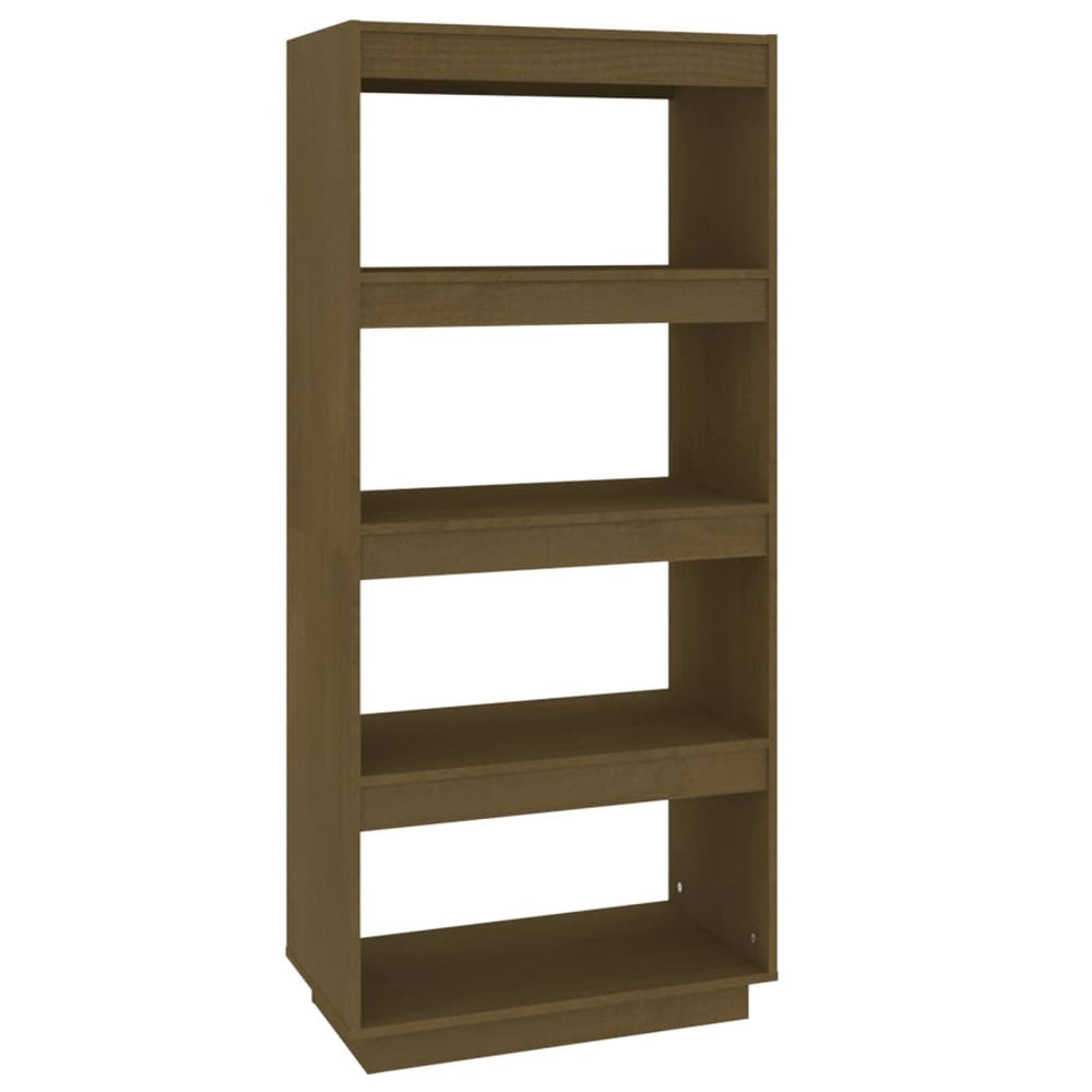 Boekenkast/kamerscherm 60x35x135 cm grenenhout honingbruin MeubelReus