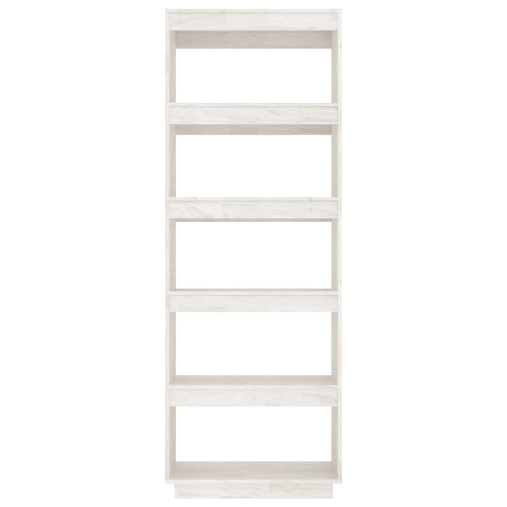 Boekenkast/kamerscherm 60x35x167 cm massief grenenhout wit MeubelReus