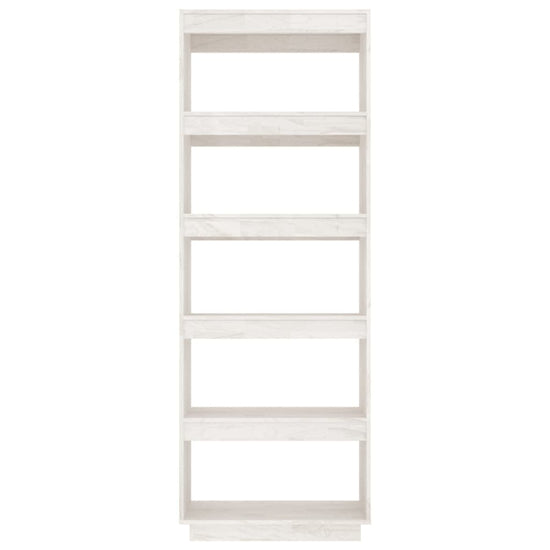 Boekenkast/kamerscherm 60x35x167 cm massief grenenhout wit MeubelReus