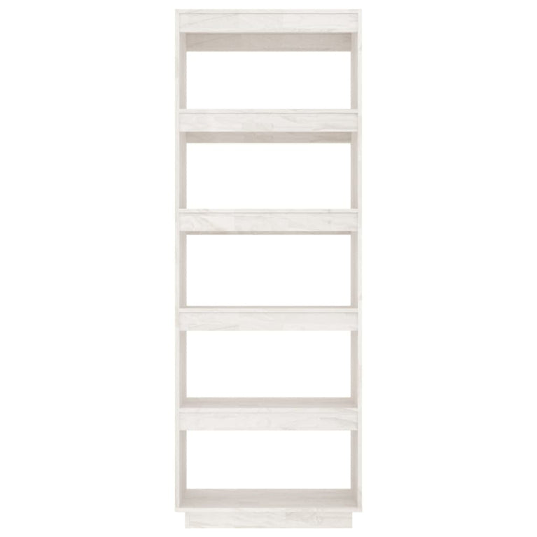 Boekenkast/kamerscherm 60x35x167 cm massief grenenhout wit MeubelReus