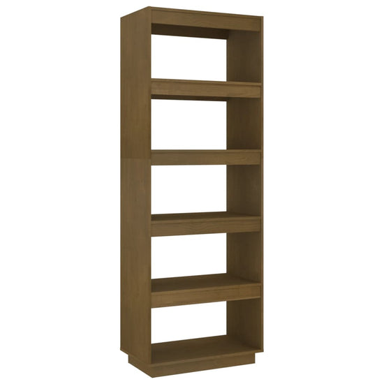 Boekenkast/kamerscherm 60x35x167 cm grenenhout honingbruin MeubelReus