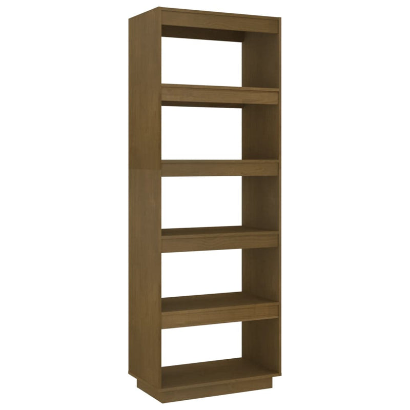 Boekenkast/kamerscherm 60x35x167 cm grenenhout honingbruin MeubelReus