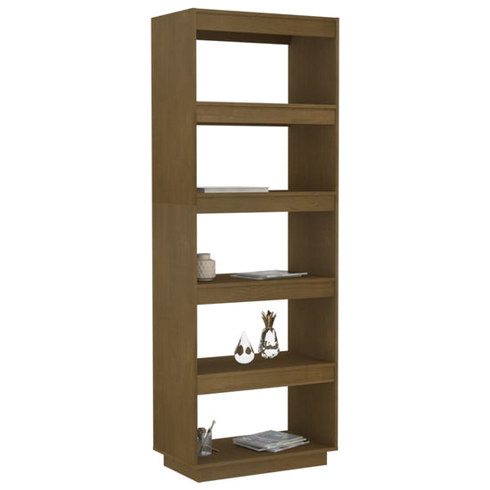 Boekenkast/kamerscherm 60x35x167 cm grenenhout honingbruin MeubelReus