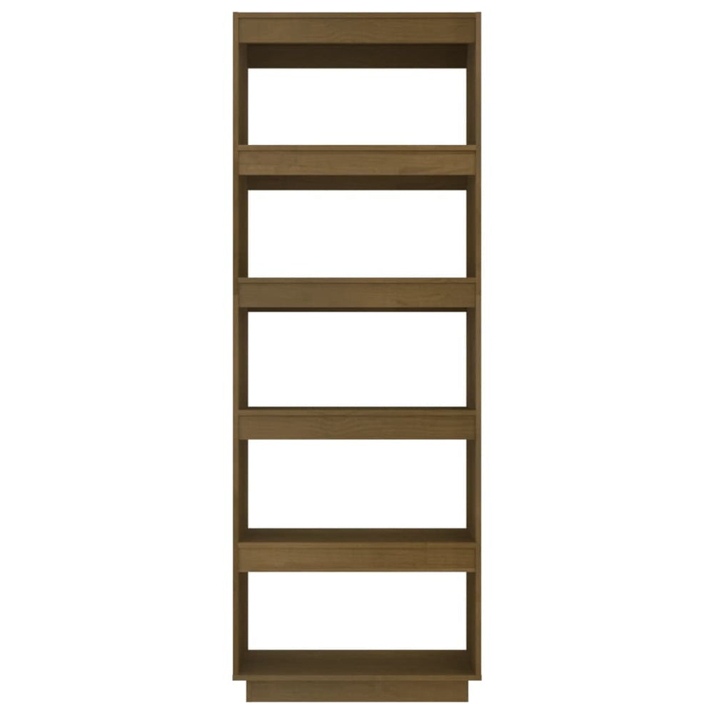 Boekenkast/kamerscherm 60x35x167 cm grenenhout honingbruin MeubelReus