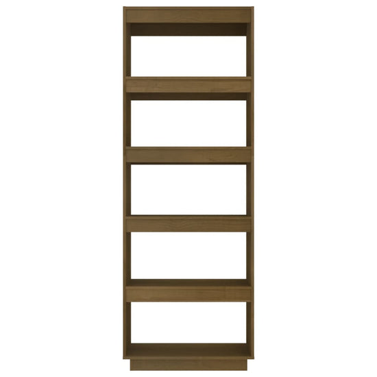 Boekenkast/kamerscherm 60x35x167 cm grenenhout honingbruin MeubelReus