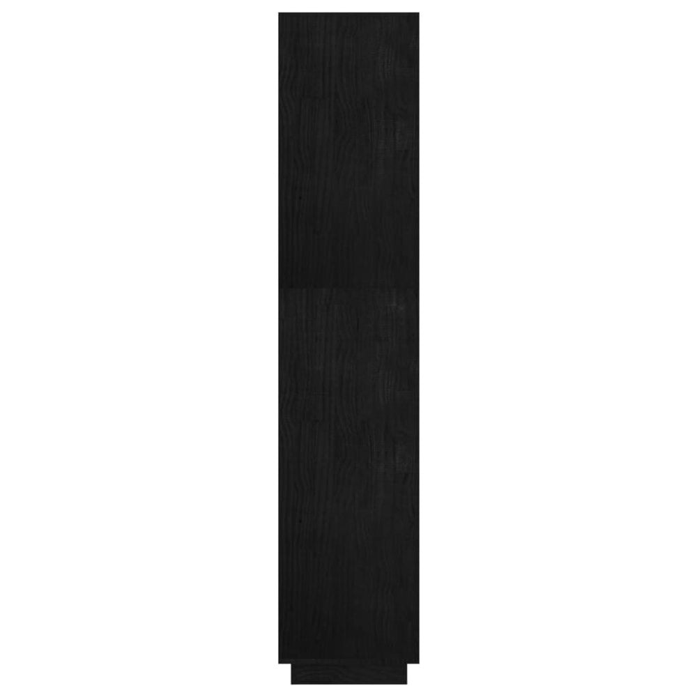Boekenkast/kamerscherm 60x35x167 cm massief grenenhout zwart MeubelReus