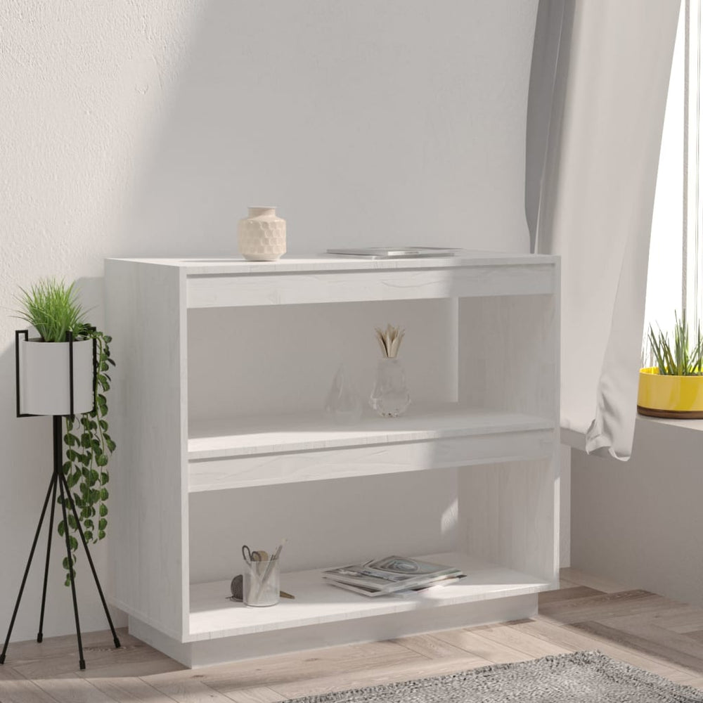 Boekenkast 80x35x71 cm massief grenenhout wit MeubelReus
