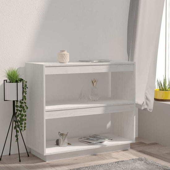 Boekenkast 80x35x71 cm massief grenenhout wit MeubelReus
