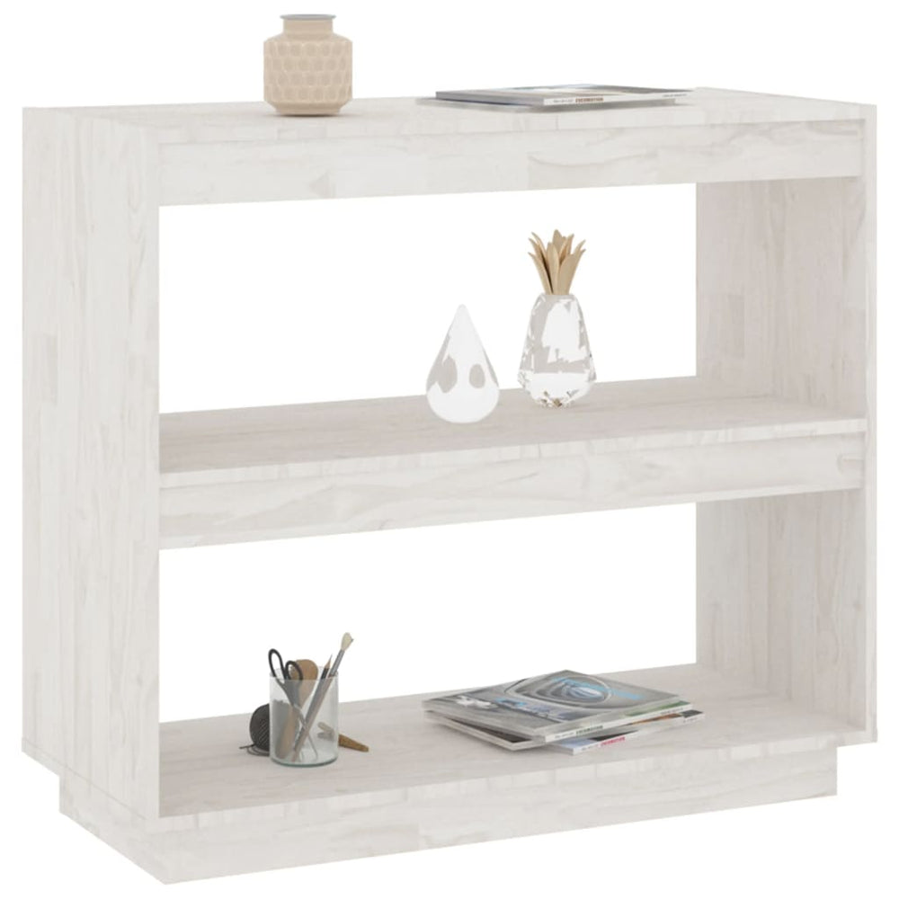 Boekenkast 80x35x71 cm massief grenenhout wit MeubelReus