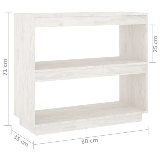 Boekenkast 80x35x71 cm massief grenenhout wit MeubelReus