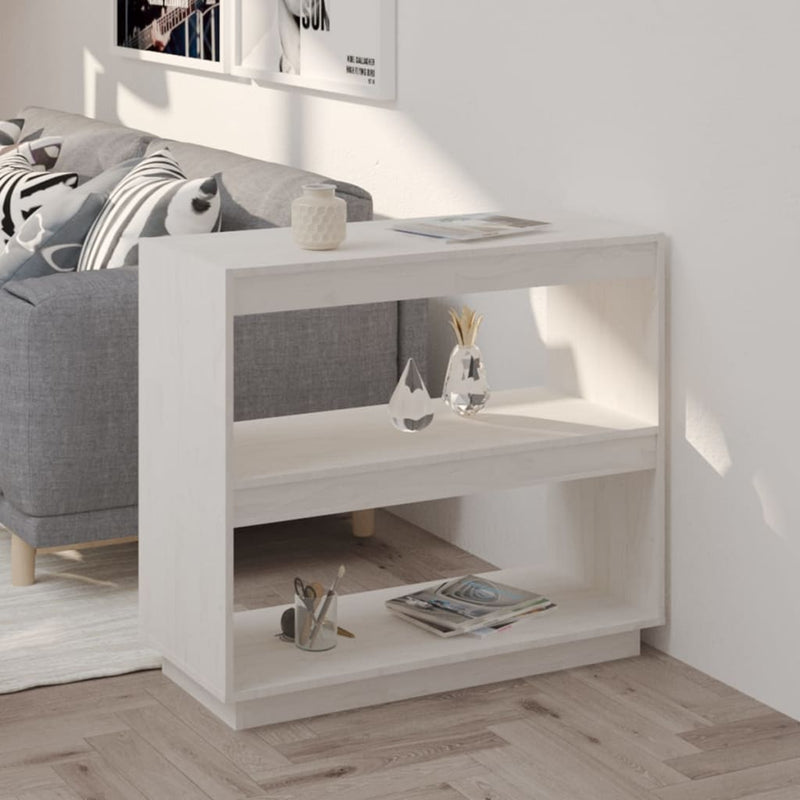 Boekenkast 80x35x71 cm massief grenenhout wit MeubelReus