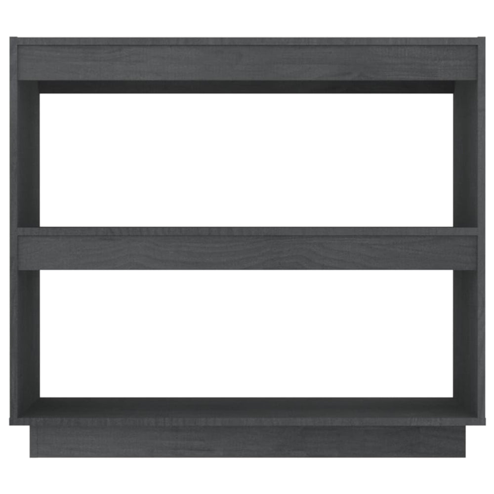 Boekenkast 80x35x71 cm massief grenenhout grijs MeubelReus