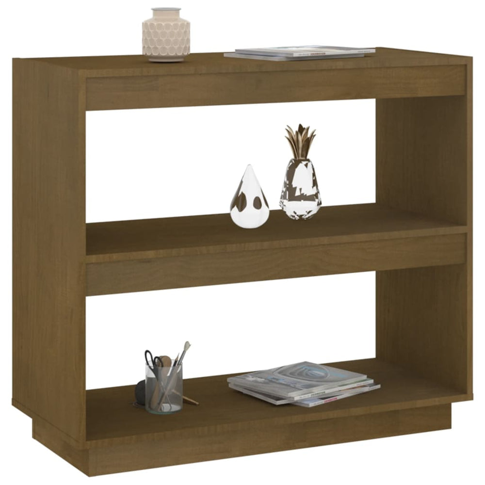 Boekenkast 80x35x71 cm massief grenenhout honingbruin MeubelReus