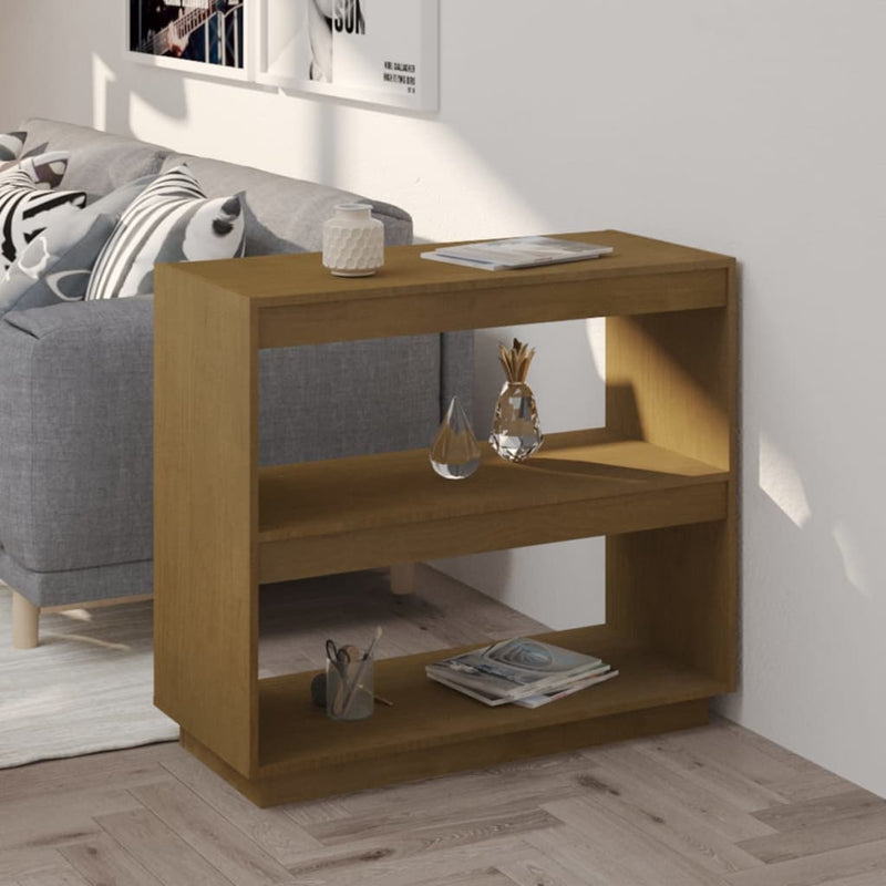 Boekenkast 80x35x71 cm massief grenenhout honingbruin MeubelReus