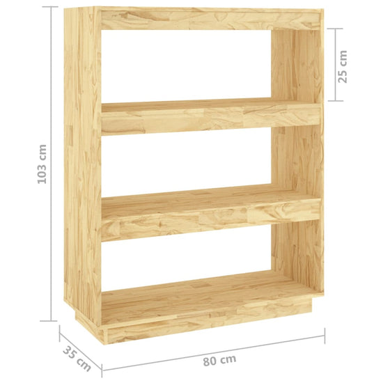 Boekenkast / kamerscherm 80x35x103 cm massief grenenhout MeubelReus