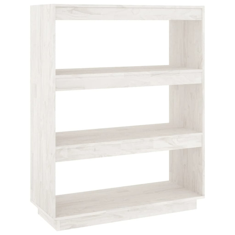 Boekenkast/kamerscherm 80x35x103 cm massief grenenhout wit MeubelReus