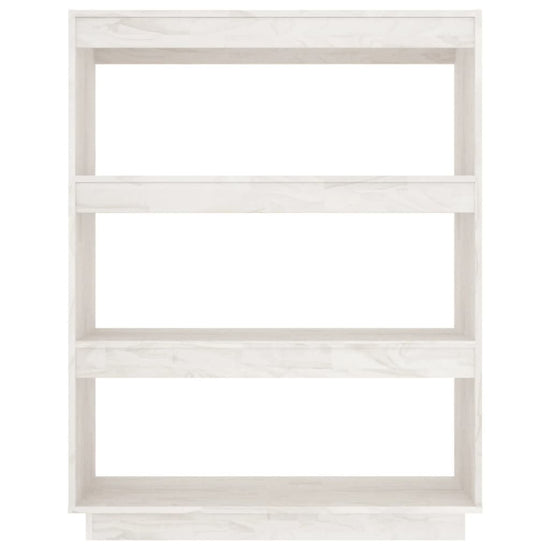Boekenkast/kamerscherm 80x35x103 cm massief grenenhout wit MeubelReus
