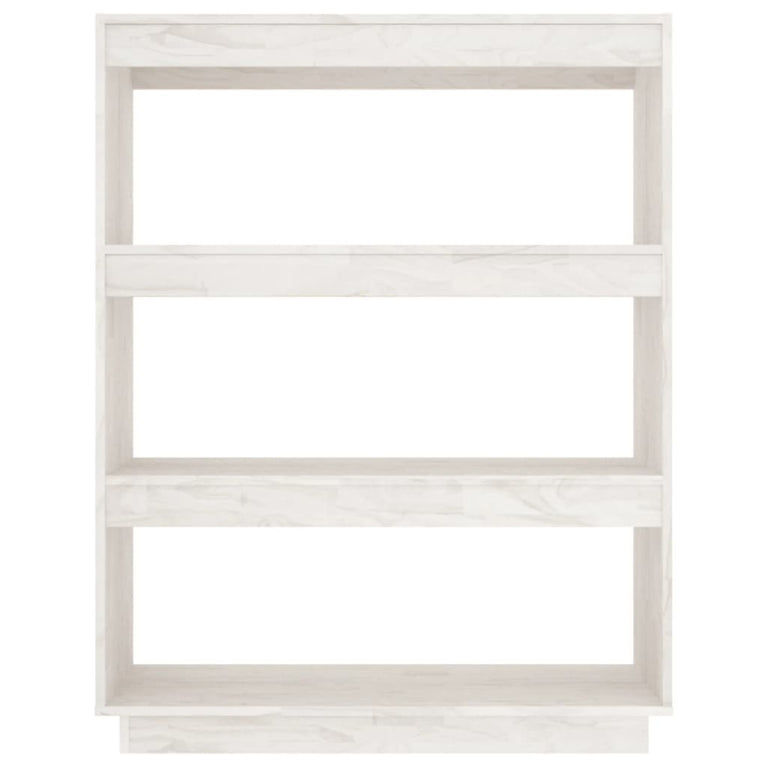 Boekenkast/kamerscherm 80x35x103 cm massief grenenhout wit MeubelReus