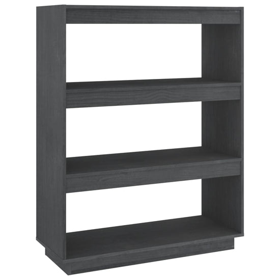Boekenkast/kamerscherm 80x35x103 cm massief grenenhout grijs MeubelReus