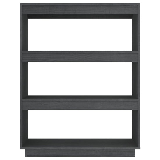 Boekenkast/kamerscherm 80x35x103 cm massief grenenhout grijs MeubelReus