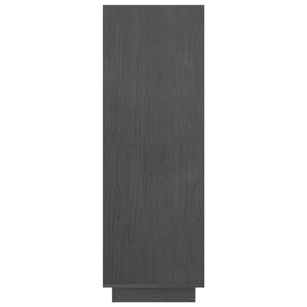 Boekenkast/kamerscherm 80x35x103 cm massief grenenhout grijs MeubelReus