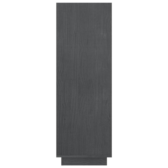 Boekenkast/kamerscherm 80x35x103 cm massief grenenhout grijs MeubelReus