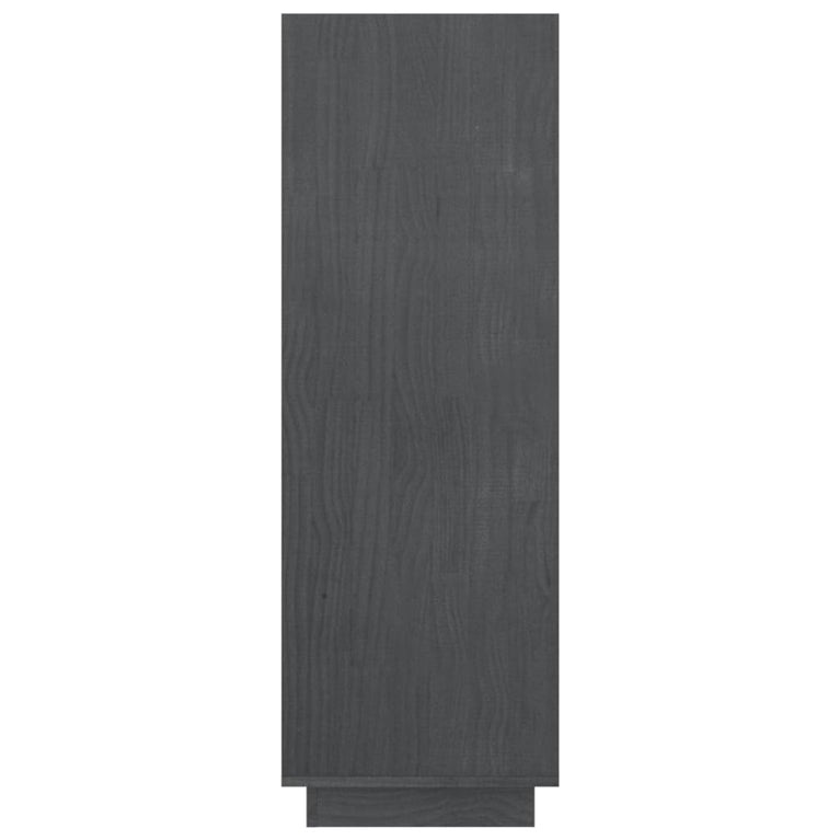 Boekenkast/kamerscherm 80x35x103 cm massief grenenhout grijs MeubelReus