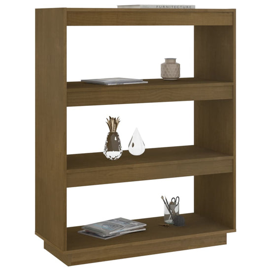 Boekenkast/kamerscherm 80x35x103 cm grenenhout honingbruin MeubelReus