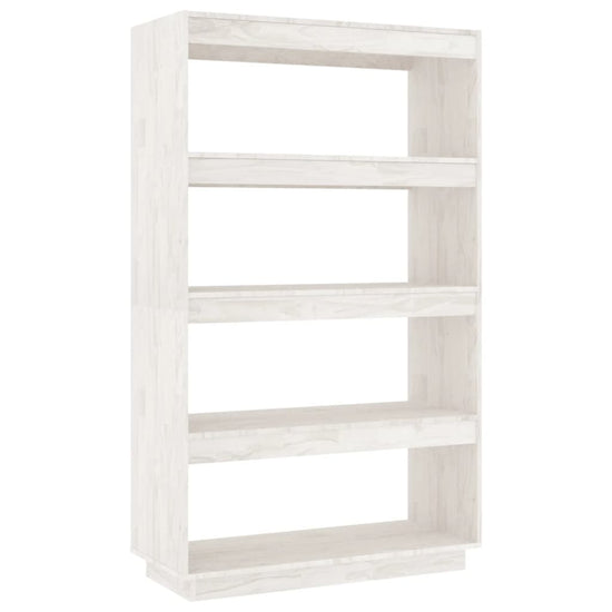 Boekenkast/kamerscherm 80x35x135 cm massief grenenhout wit MeubelReus