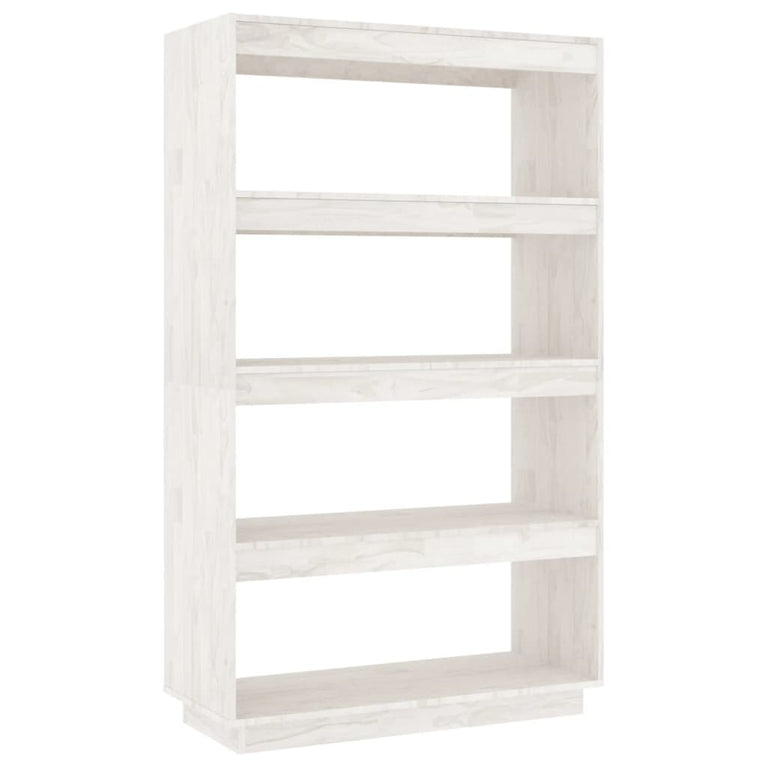 Boekenkast/kamerscherm 80x35x135 cm massief grenenhout wit MeubelReus